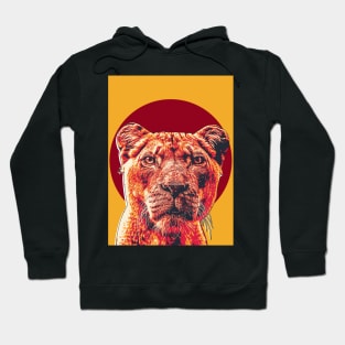 Angry Lionesses Retro Art Hoodie